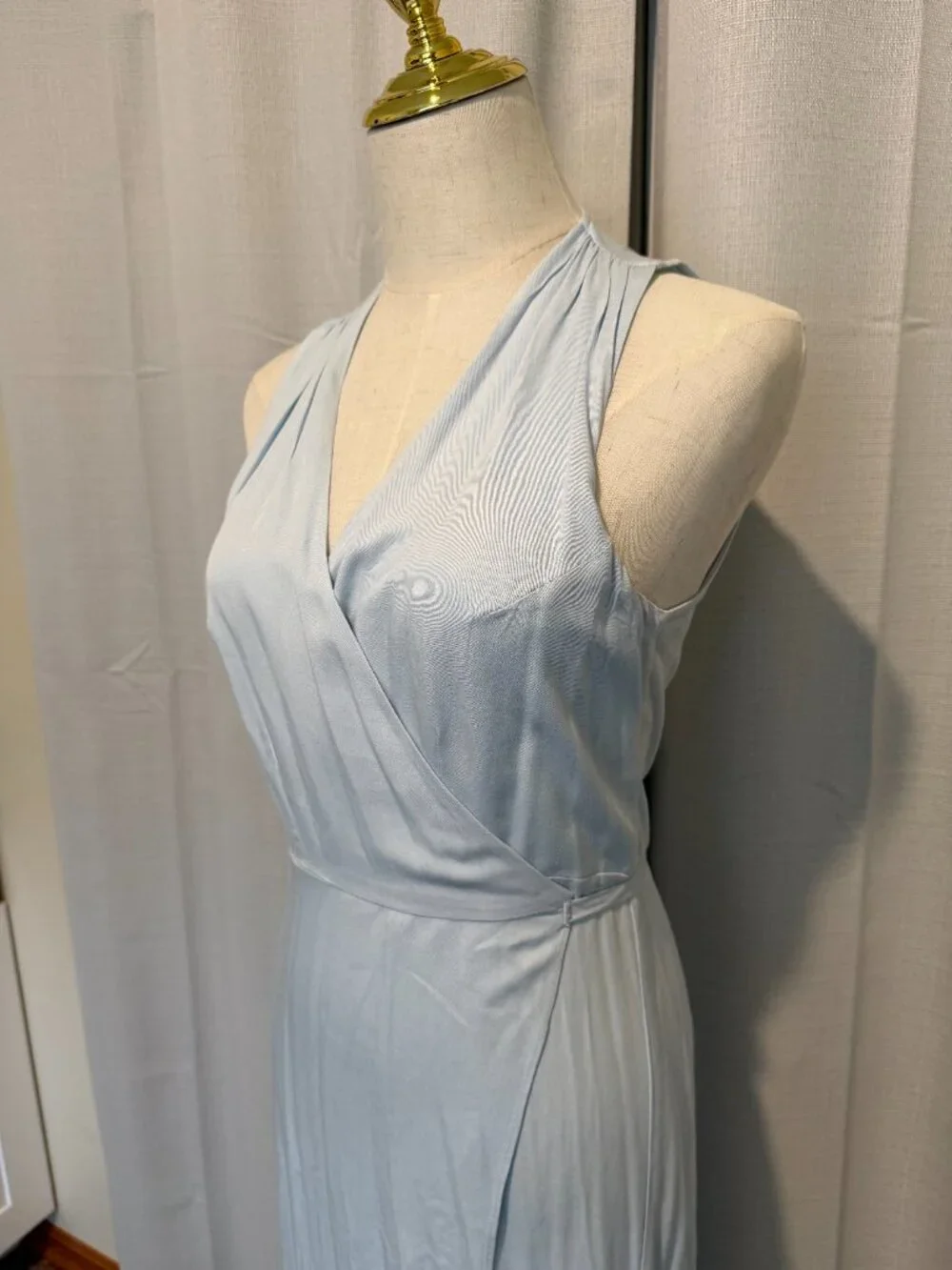 Mickey & Jenny Blue Wrap Maxi Dress M - Boho Coastal Ethically Made - Picture 3 of 11